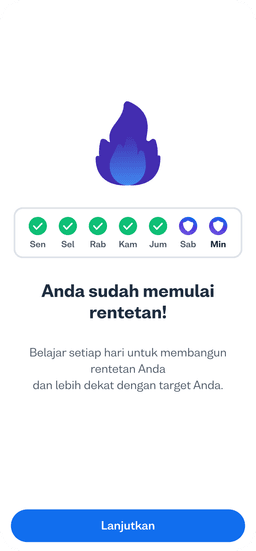 Terus belajar sesuai jalur